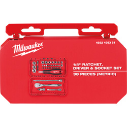 Milwaukee / Milwaukee doppenset en ratel 1/4" FOUR FLAT™ in PACKOUT ready box 4