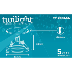 Twilight / Twilight inbouwspot rond vast IP65 2