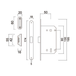 AGB / AGB Magneetslot Inox 18mm 2