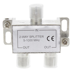 Q-link / Q-link coax F-splitter 2 weg 2