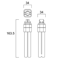 Sylvania / Sylvania ToLEDo LYNX DE LED PL-lamp 4-pins 2