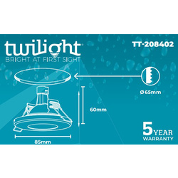 Twilight / Twilight inbouwspot rond vast IP65 2