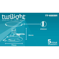 Twilight / Twilight inbouwspot rond vast IP20 2