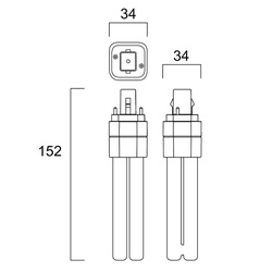 Sylvania / Sylvania ToLEDo LYNX D LED PL-lamp 2-pins 2