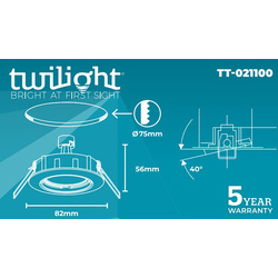 Twilight / Twilight inbouwspot rond richtbaar IP20 2