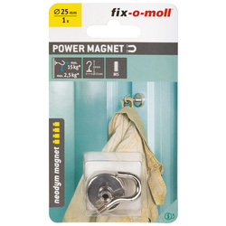Fix-o-moll / Fix-o-moll magneet haak Neodym 2