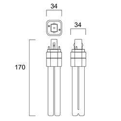 Sylvania / Sylvania ToLEDo LYNX D LED PL-lamp 2-pins 2