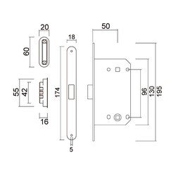 AGB / AGB Magneetslot Inox 18mm 2