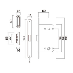 AGB / AGB Magneetslot Inox 18mm 3
