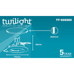 Twilight / Twilight inbouwspot rond vast IP20 2