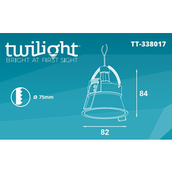 Twilight / Twilight horn inbouwspot rond vast IP20 2