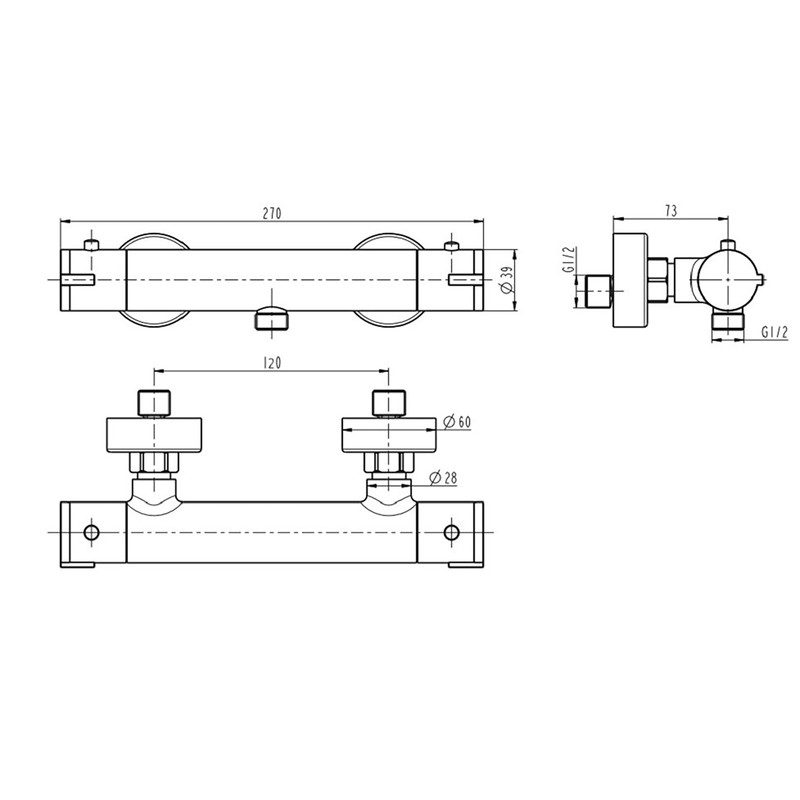 Schütte / Schütte London thermostatische douchekraan