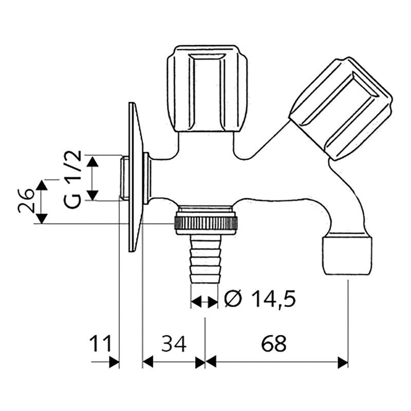 Schell / Schell comfort  Combinatie dienstkraan