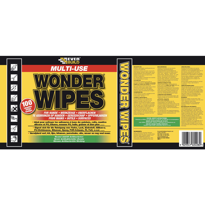 Everbuild / Everbuild Wonder Wipes schoonmaakdoekjes