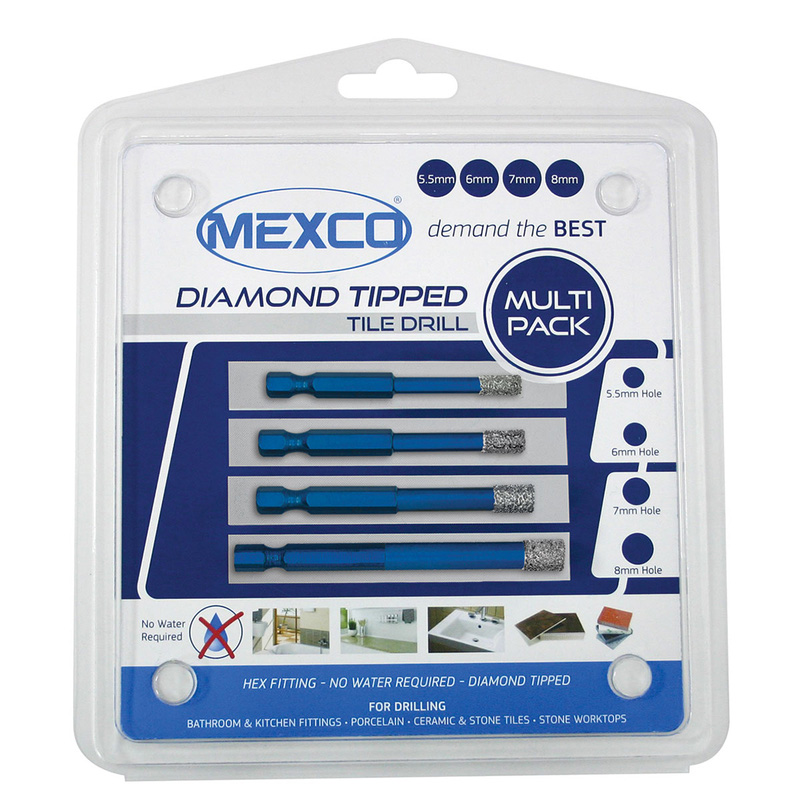 Mexco / Mexco tegelboorset diamant droog