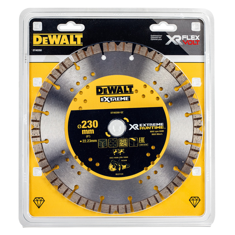 DeWALT / DeWALT Extreme Runtime Diamantblad, gesegmenteerd, (DCS690)