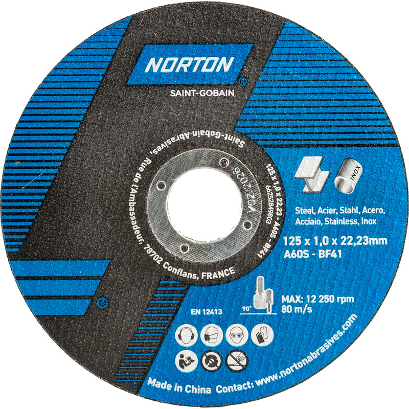 Norton / Norton doorslijpschijf staal/inox