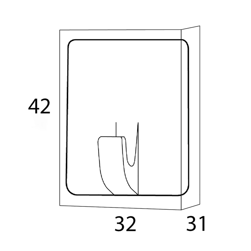 Tiger Rectangle haak medium
