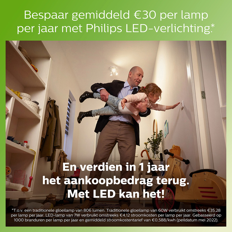 Philips / Philips LED lamp kaars transparant E14