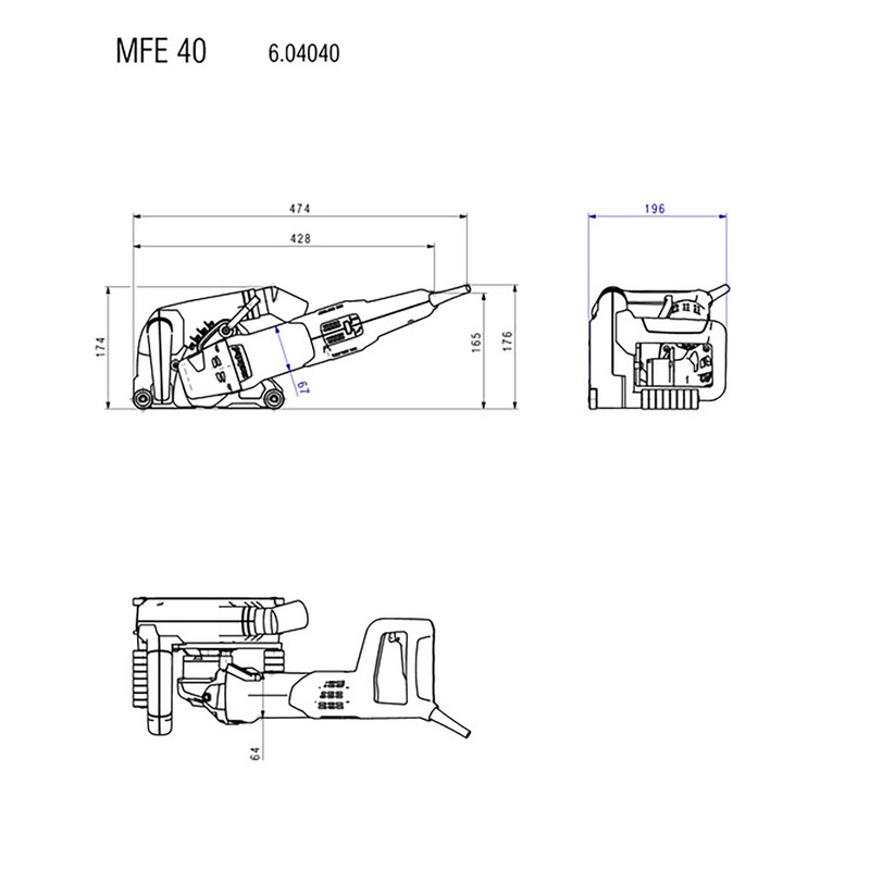 Metabo / Metabo MFE 40 muurfreesmachine