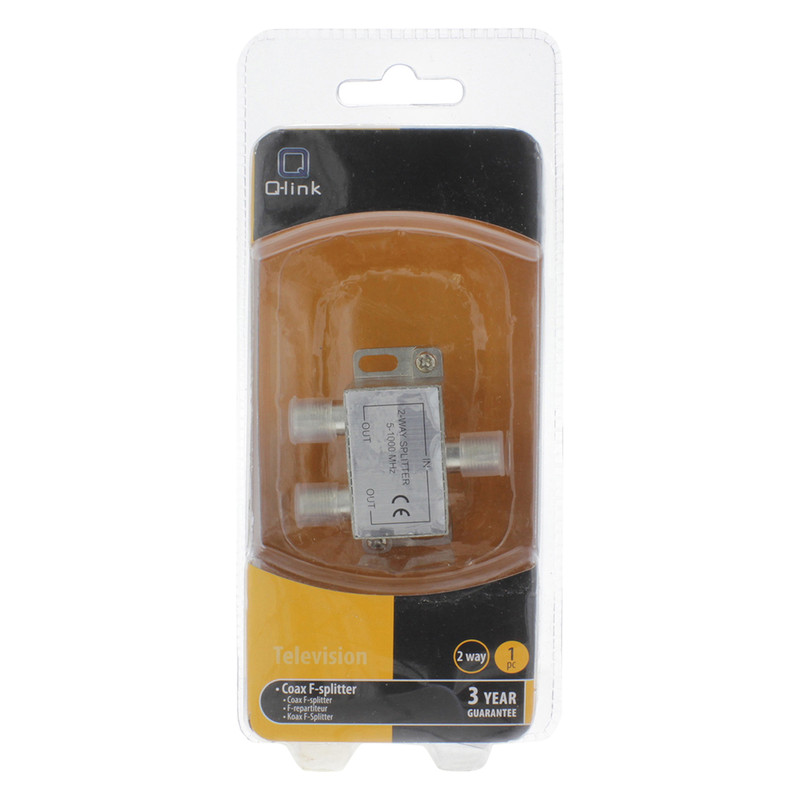 Q-link / Q-link coax F-splitter 2 weg