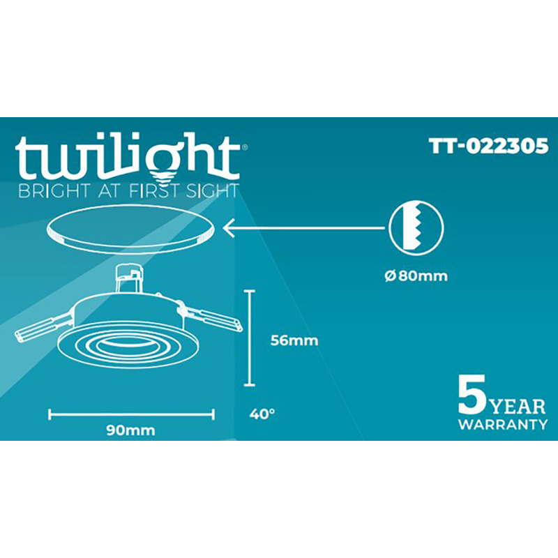 Twilight / Twilight 3-ring inbouwspot rond richtbaar IP20