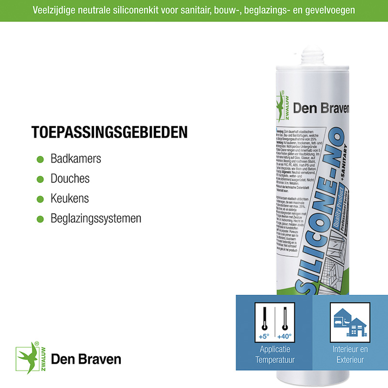 Zwaluw / Zwaluw siliconenkit NO+sanitary
