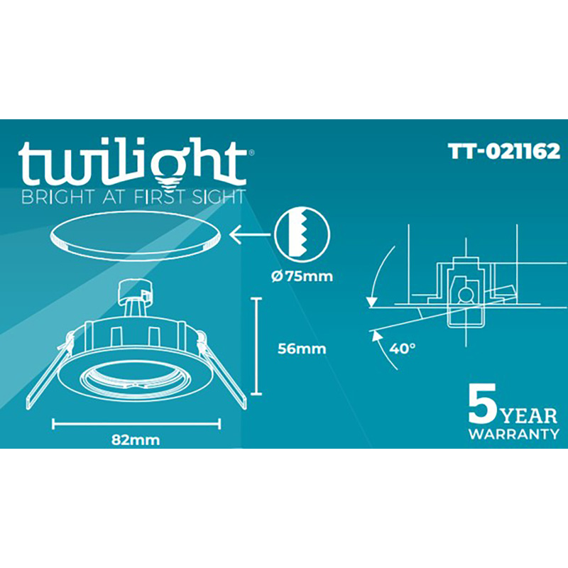 Twilight / Twilight inbouwspot rond richtbaar IP20