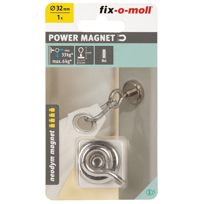 Fix-o-moll / Fix-o-moll magneet oog Neodym