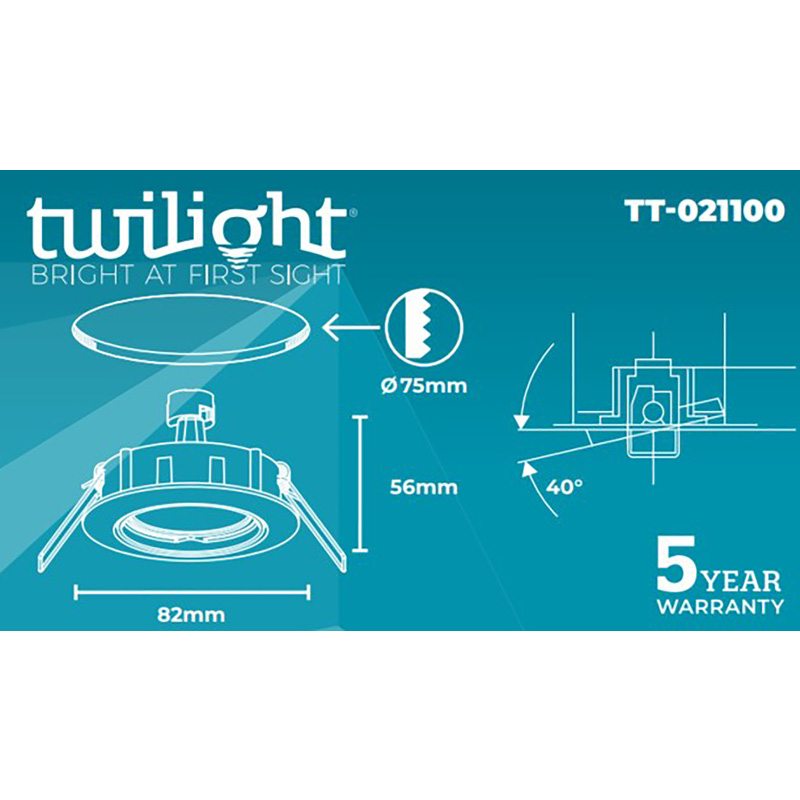 Twilight / Twilight inbouwspot rond richtbaar IP20