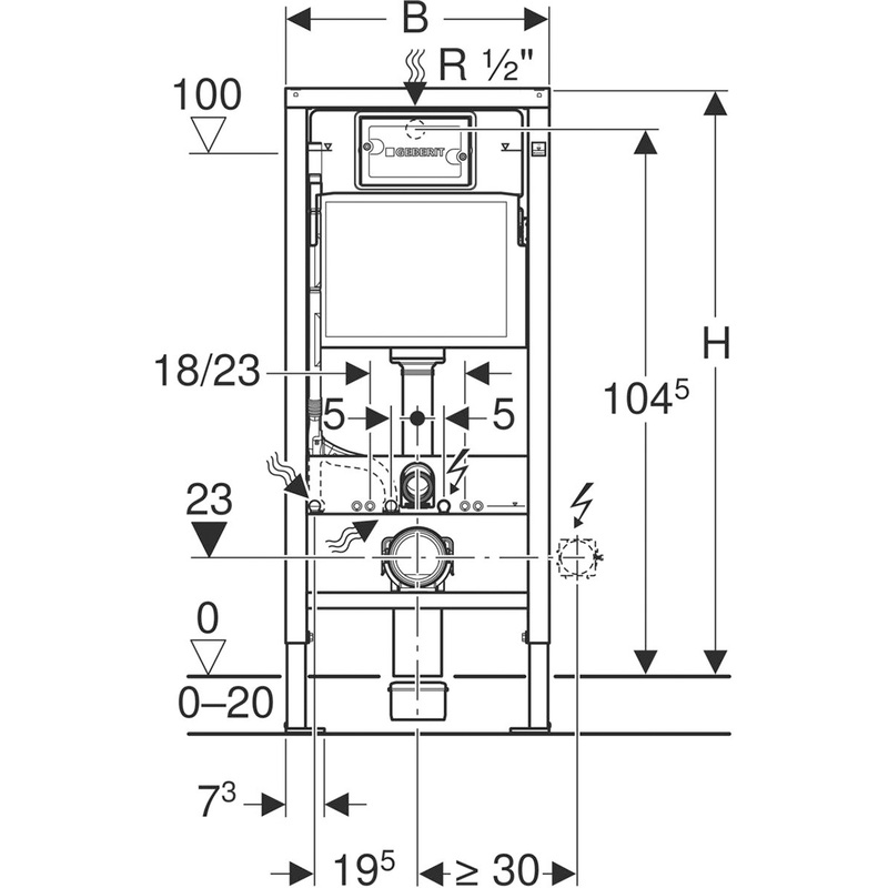 Geberit / Geberit Duofix UP100 Delta inbouwreservoir