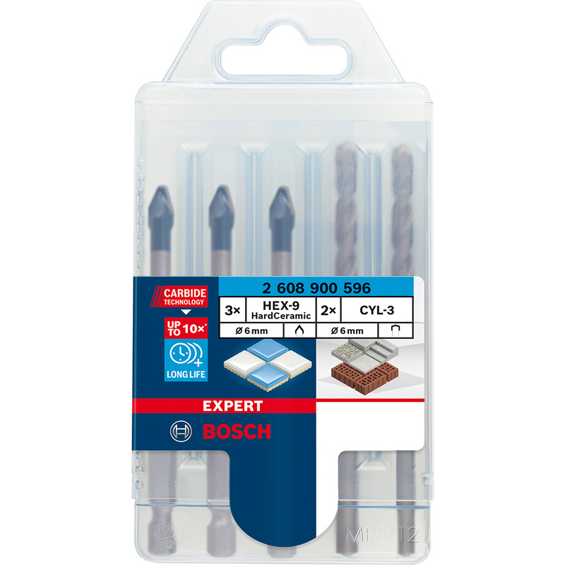 Bosch / Bosch EXPERT tegelborenset HEX-9 HardCeramic 6mm