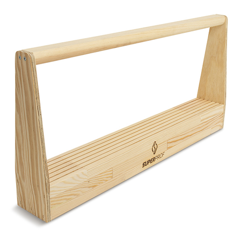 Super Prof / Super Prof houten gereedschapsbak met 5 spackmessen soft handgreep