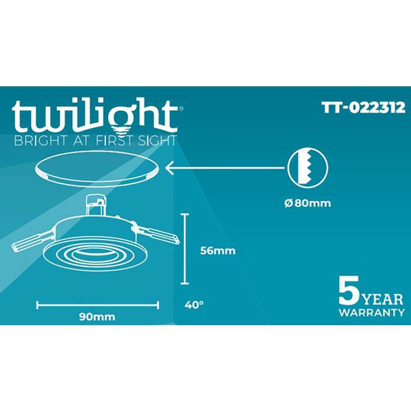 Twilight / Twilight 3-ring inbouwspot rond richtbaar IP20