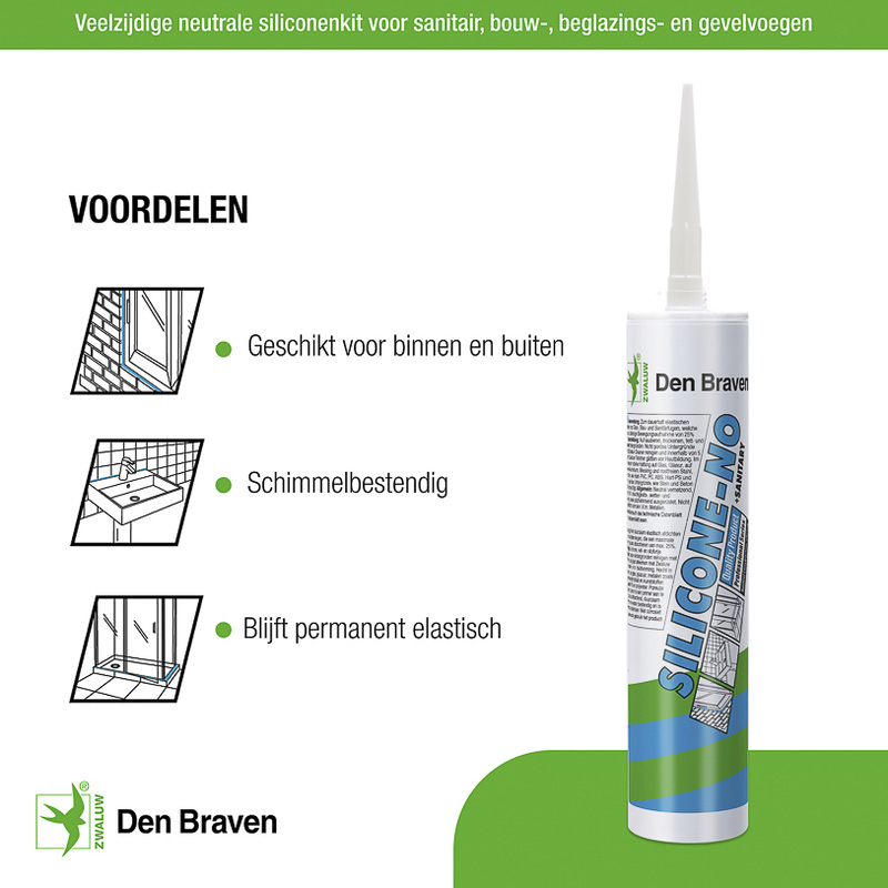 Zwaluw / Zwaluw siliconenkit NO+sanitary